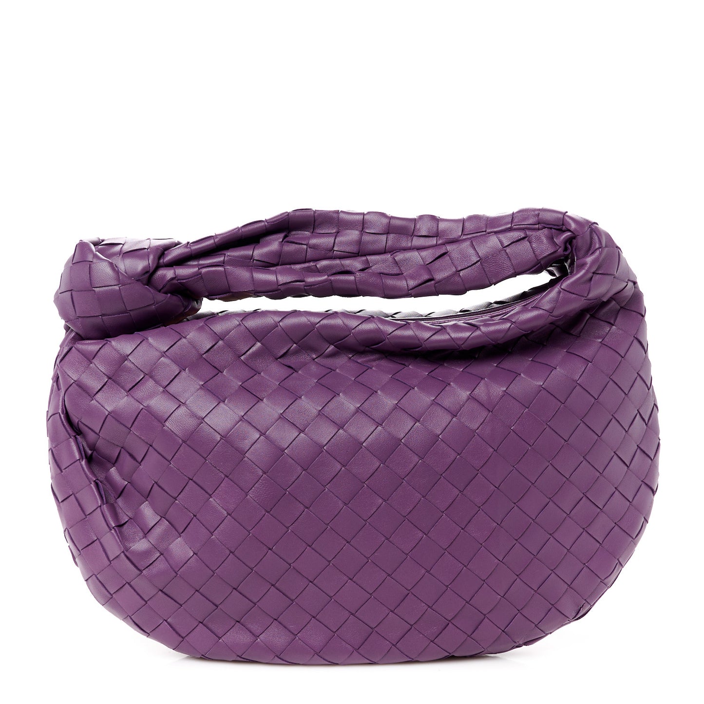 Nappa Intrecciato Teen Jodie Hobo Eggplant
