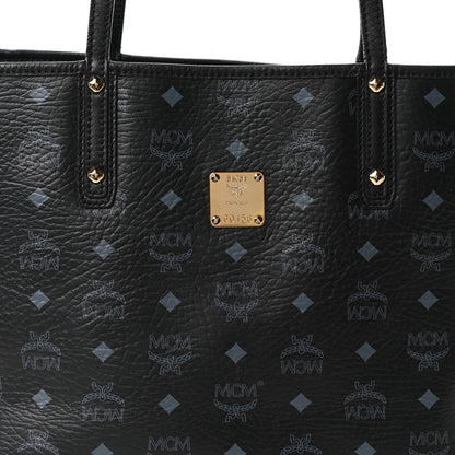 MCM Visetos Medium Liz Reversible Shopper Tote Black 10 of 16