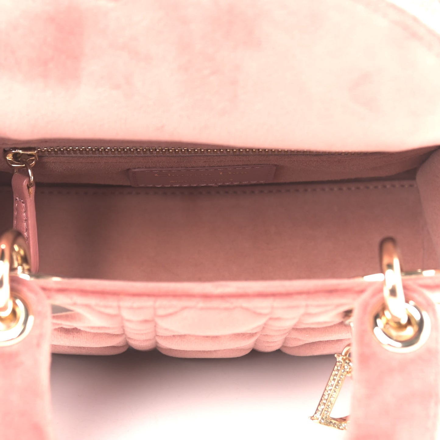 Velvet Mini Lady Dior Pink