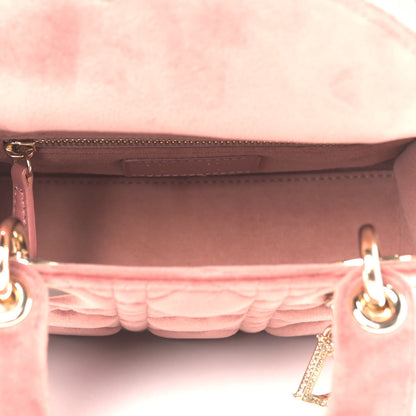 Christian Dior Velvet Mini Lady Dior Pink 5 of 9