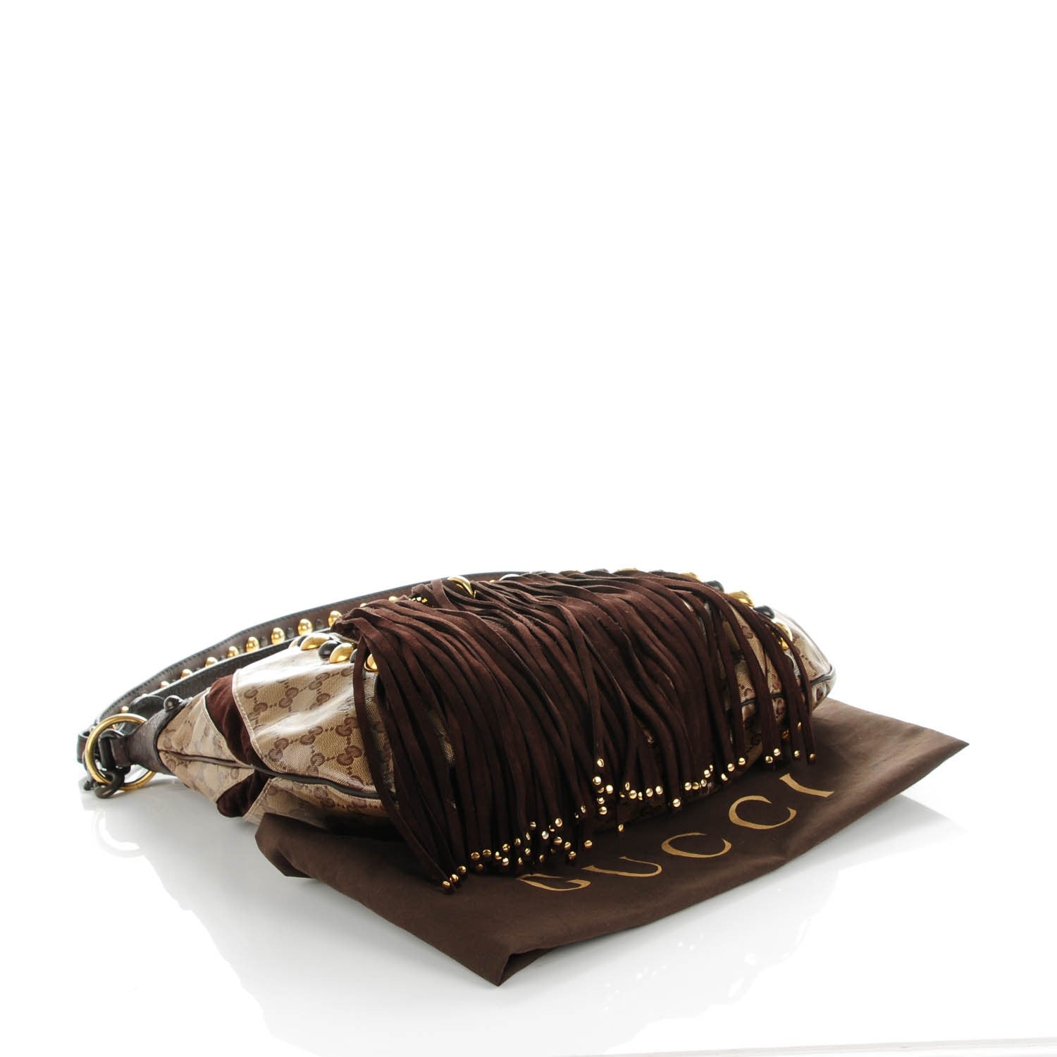 Gucci Crystal Monogram Fringe Babouska Hobo 4 of 7
