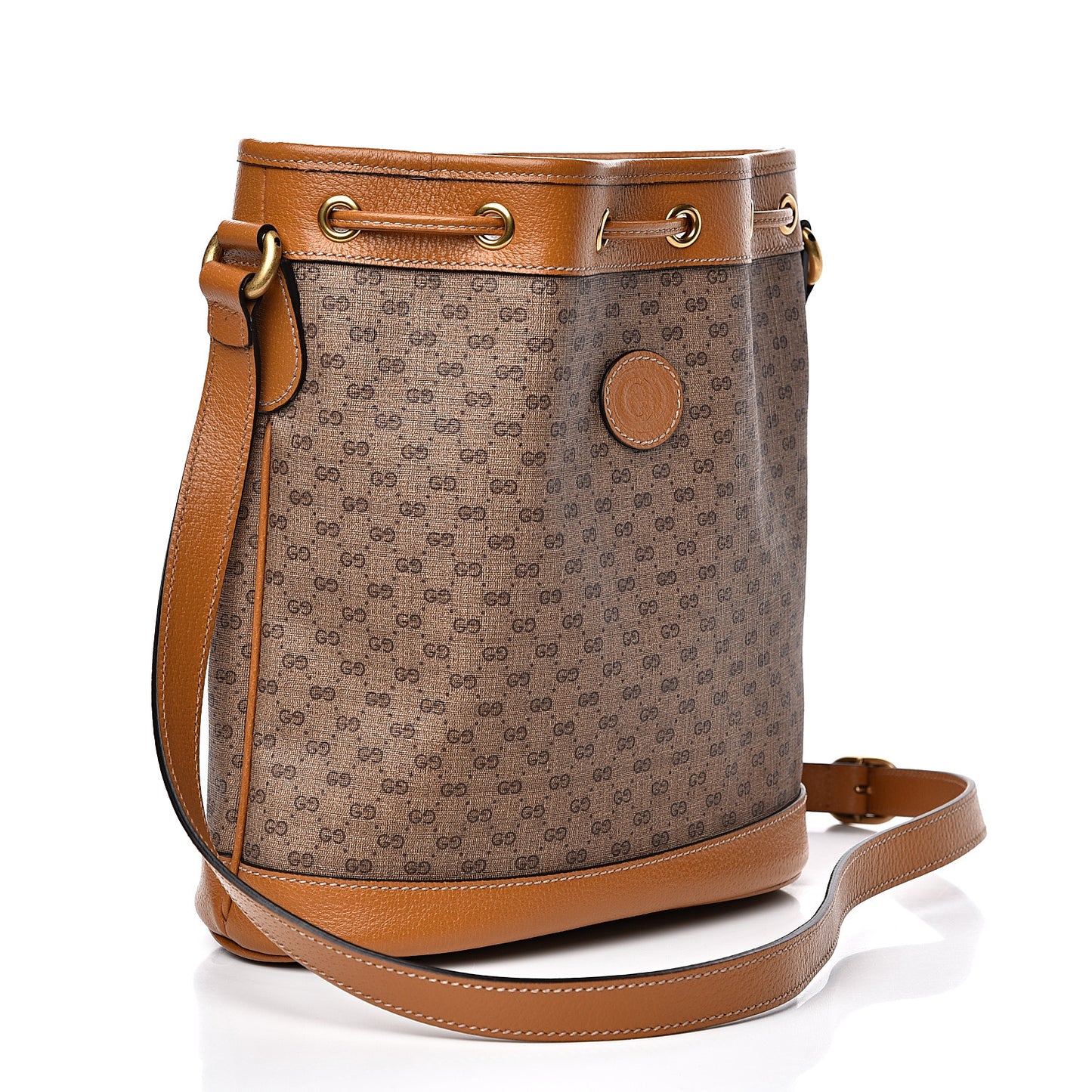 X DISNEY Mini Vintage GG Supreme Monogram Bucket Bag Beige Vintage Sun Oil