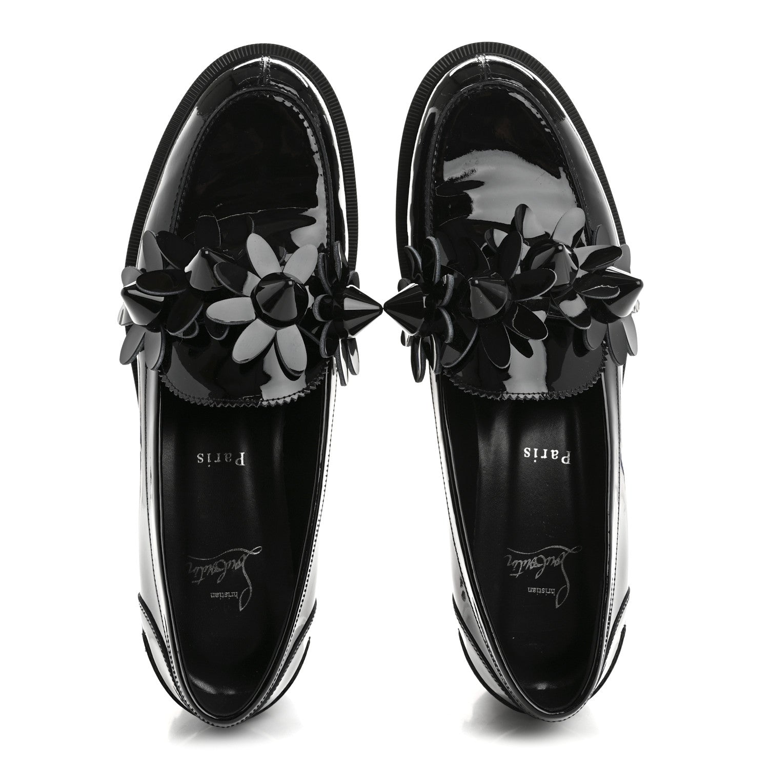 Christian Louboutin Patent Daisy Loafers 40.5 Black 2 of 9