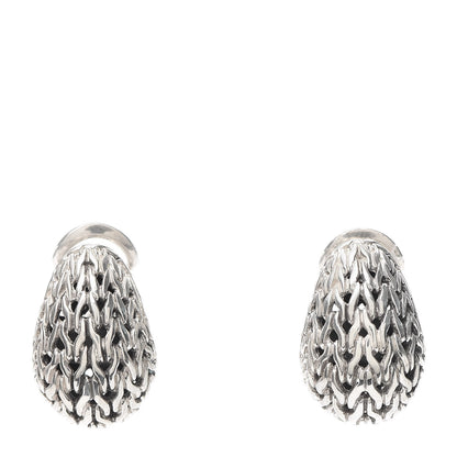 John Hardy Sterling Silver Classic Chain Buddha Belly Earrings 1 of 5