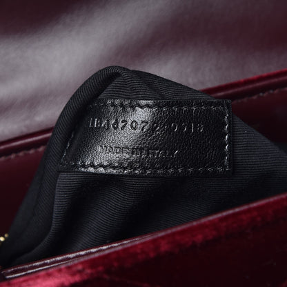 Saint Laurent Velvet Y Quilted Monogram Toy Loulou Crossbody Bag French Burgundy 7 of 8