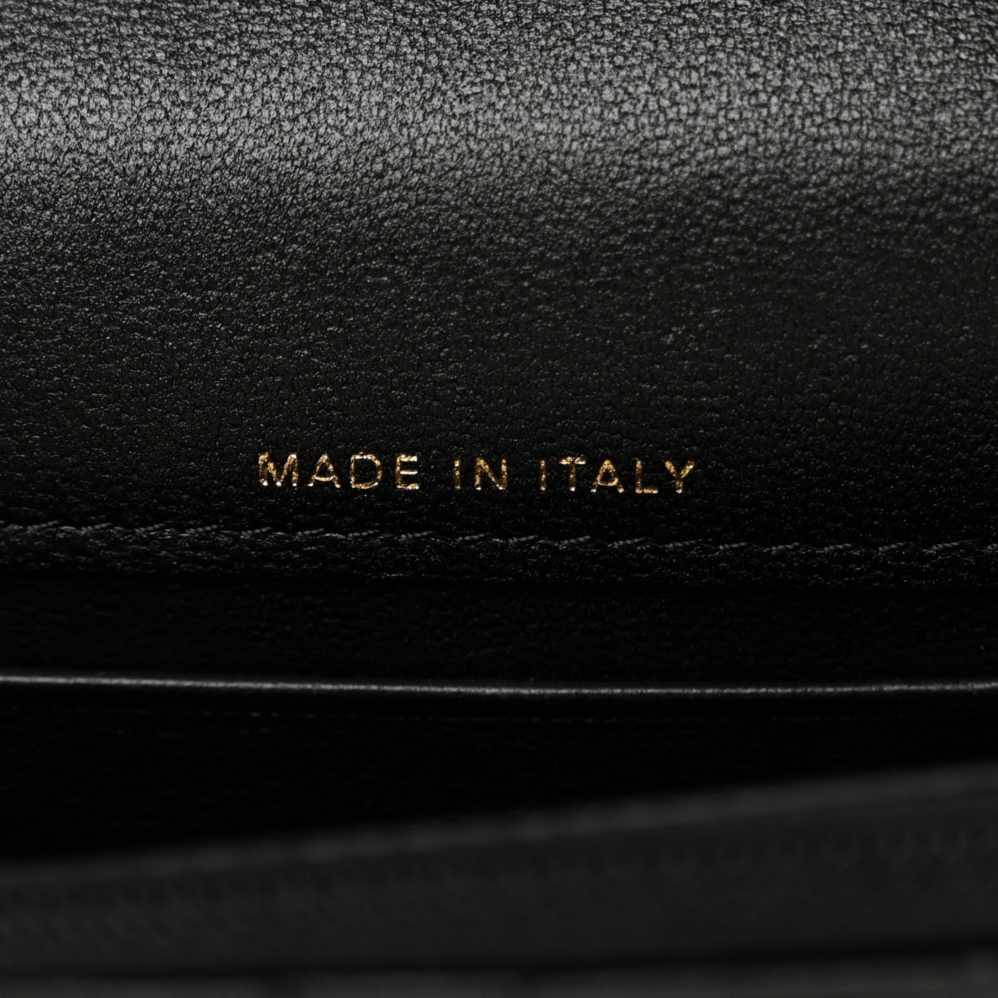 Lambskin Quilted Flap Wallet With Cuff M Black