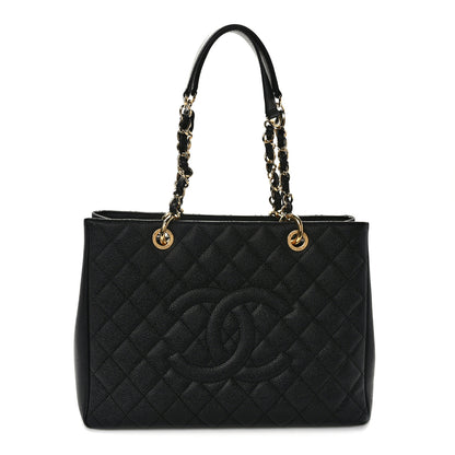 Chanel Caviar Quilted Grand Shopping Tote GST Black 1 of 15
