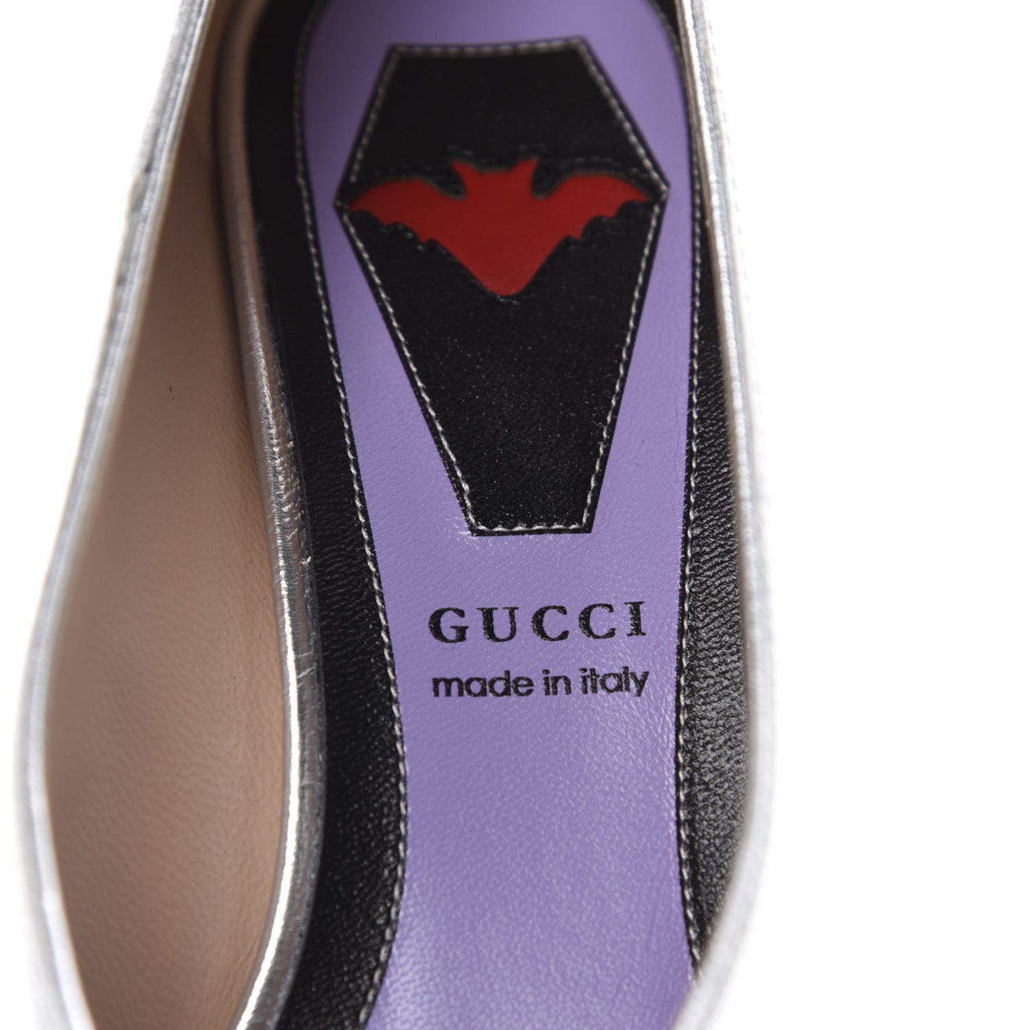 Metallic Nappa Crystal Square G Mid Heel Pumps 37.5 Silver