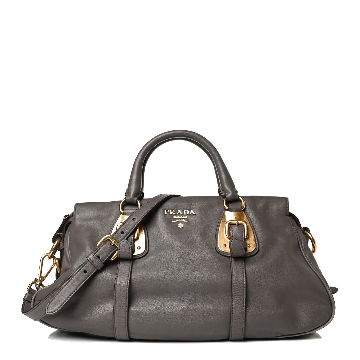Soft Calf Shopping Satchel Bag Bambu