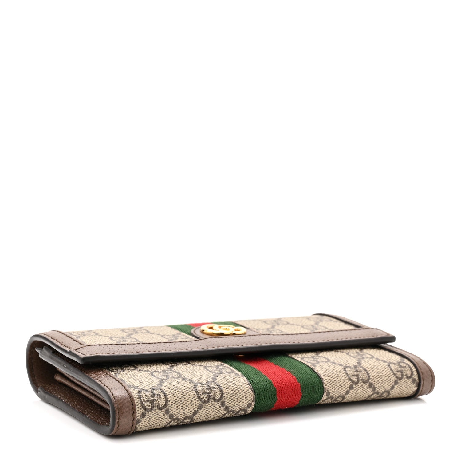 Gucci GG Supreme Monogram Web Ophidia Continental Wallet Brown 4 of 9