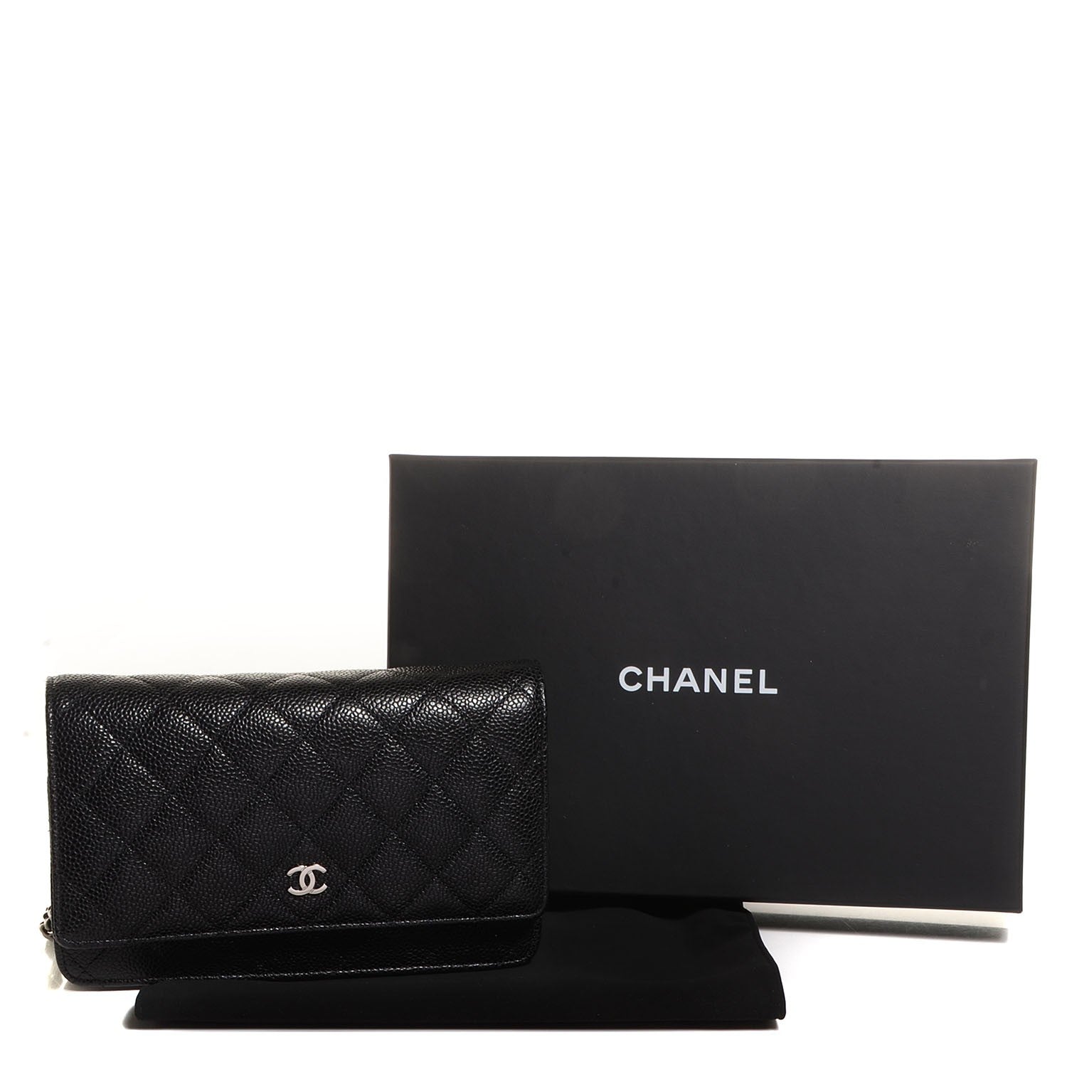 Chanel Caviar Quilted Wallet On Chain WOC Black 3 of 9