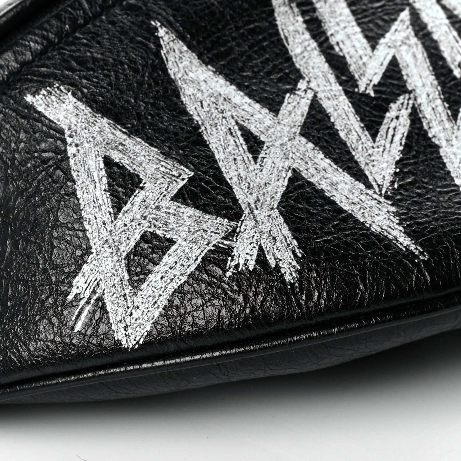 Balenciaga Agneau Arena Graffiti All Over XS Souvenir Belt Bag Black White 8 of 10