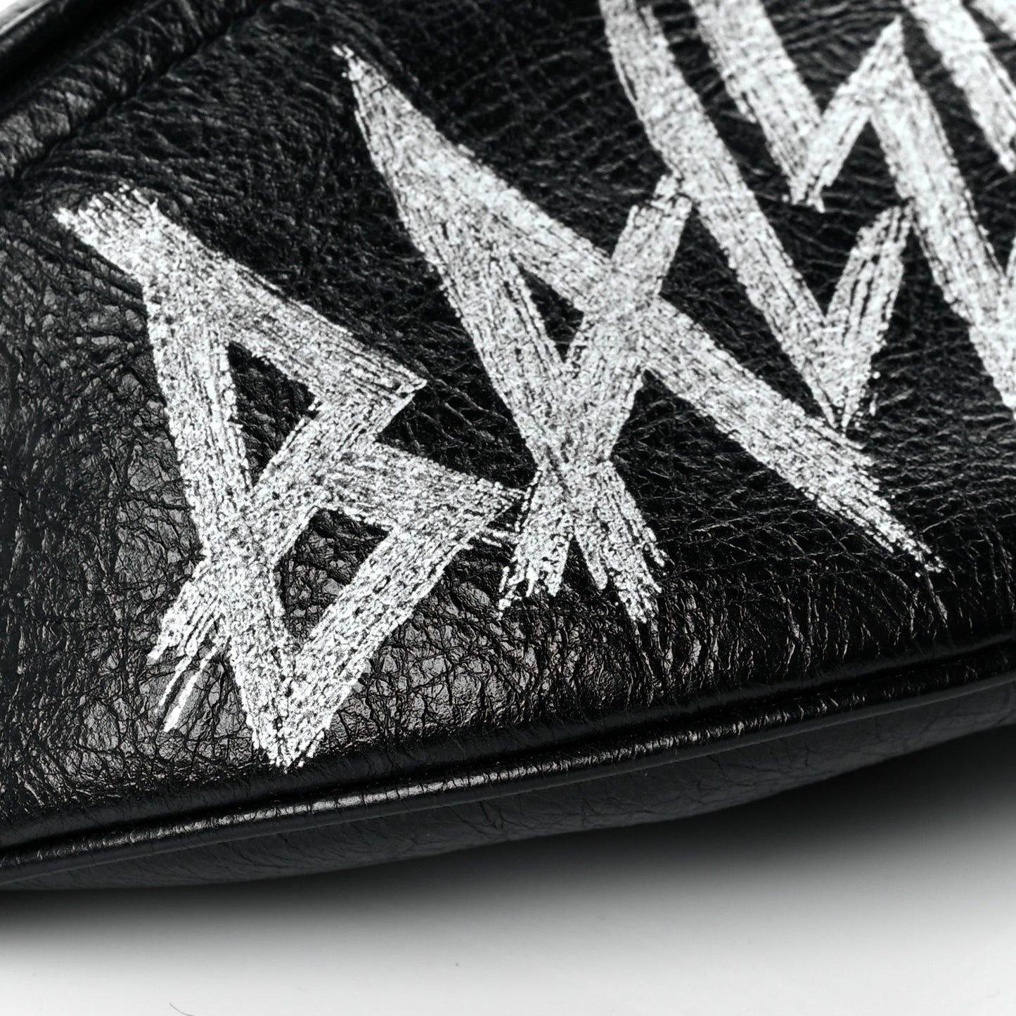 Agneau Arena Graffiti All Over XS Souvenir Belt Bag Black White