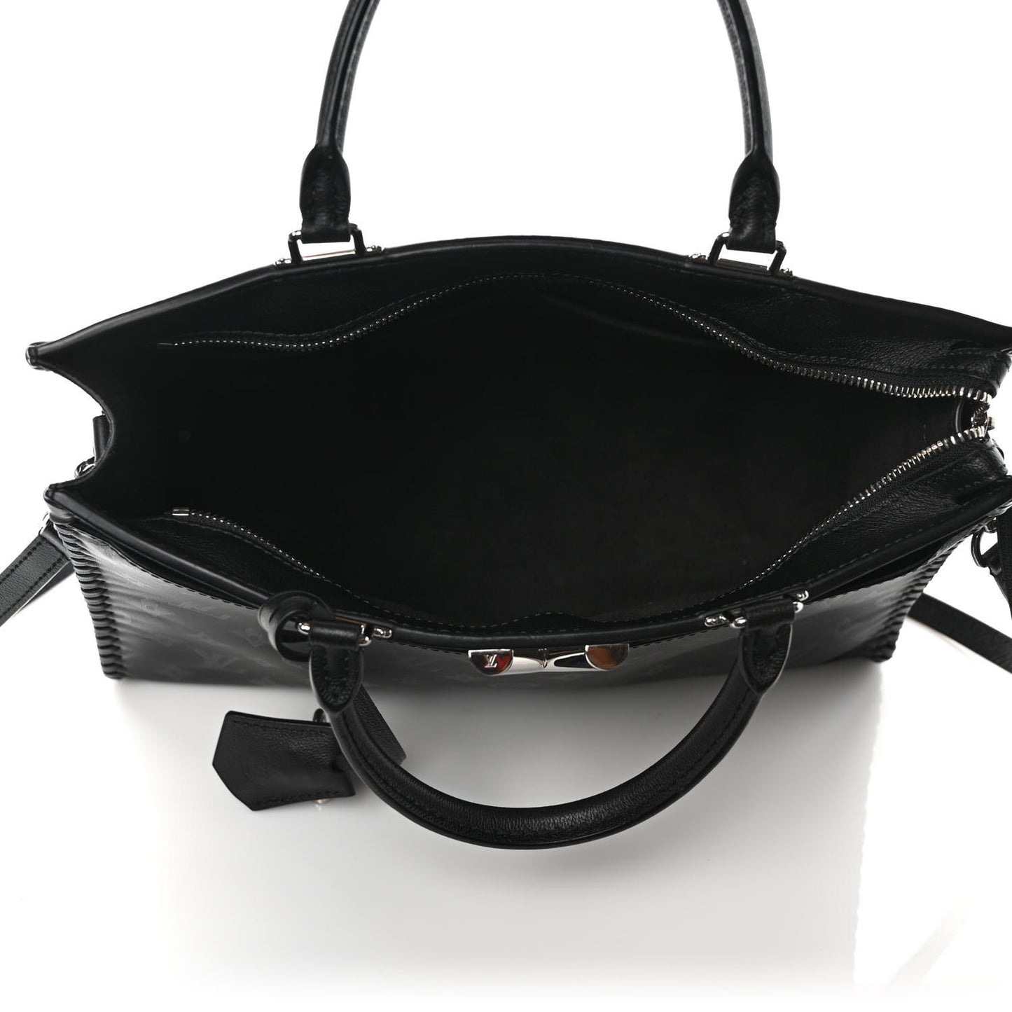 Monogram Cuir Plume Very Zipped Tote Black