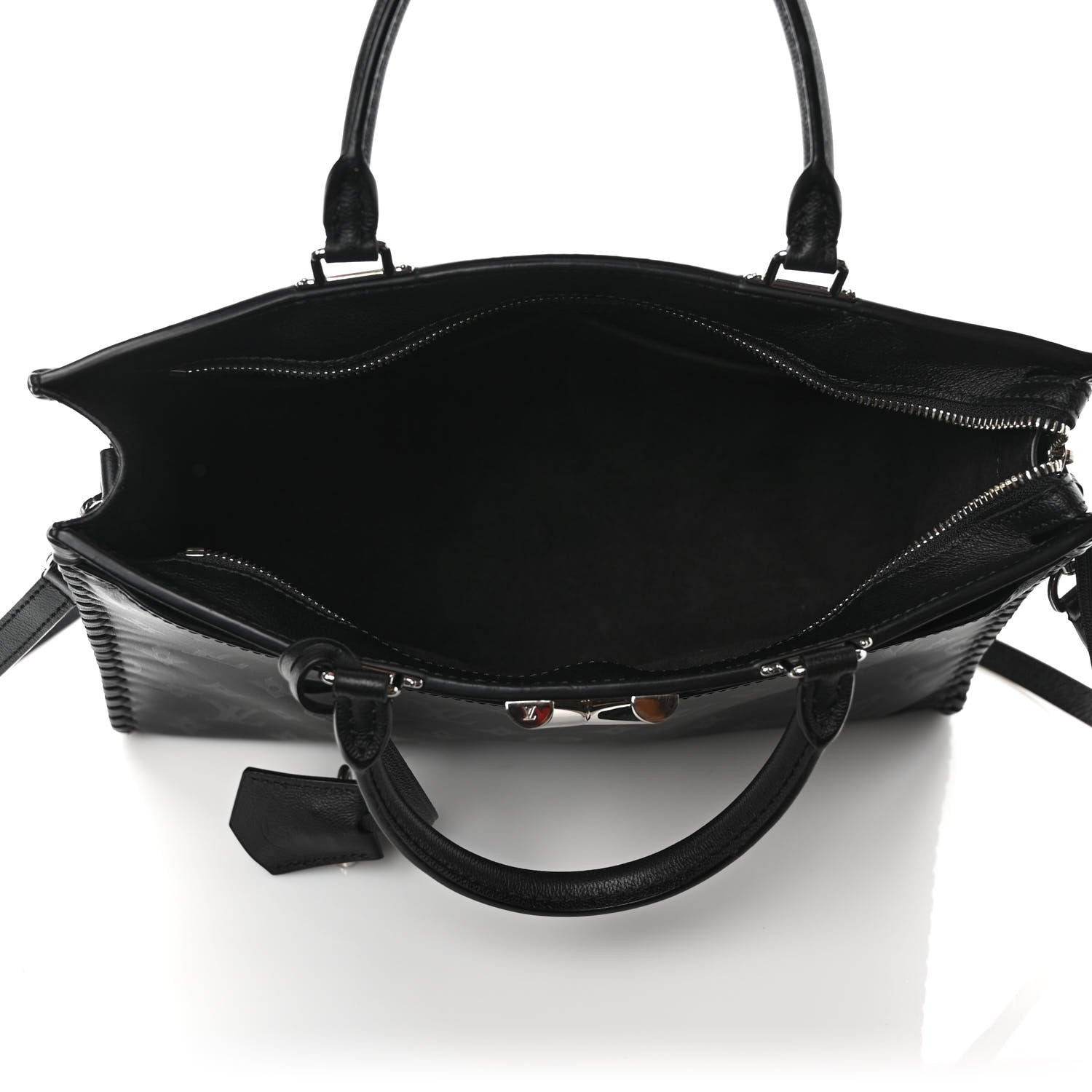 Louis Vuitton Monogram Cuir Plume Very Zipped Tote Black 5 of 8