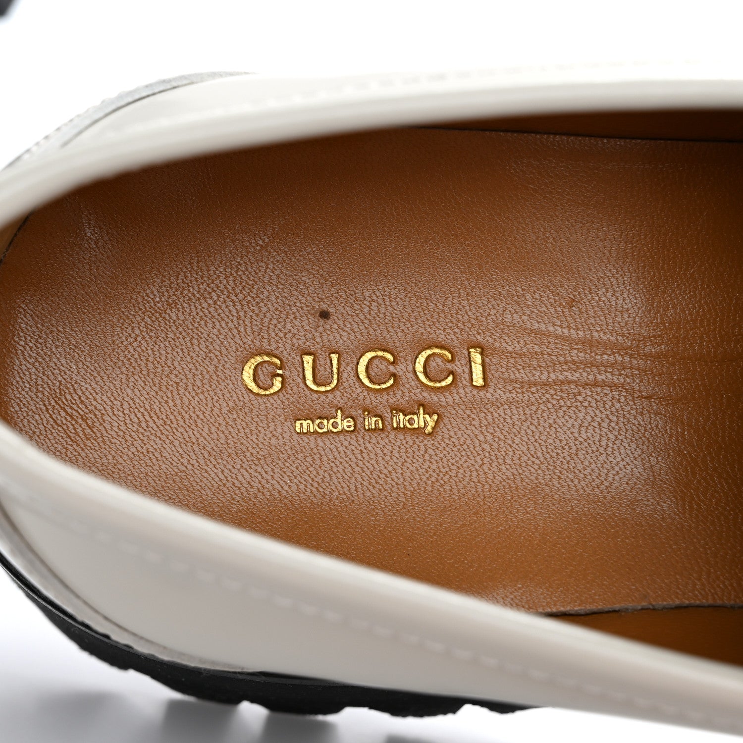 Gucci Cordovan Lux Womens Jeanne Platform Lug Sole 30/45mm Loafers 39.5 White 8 of 10