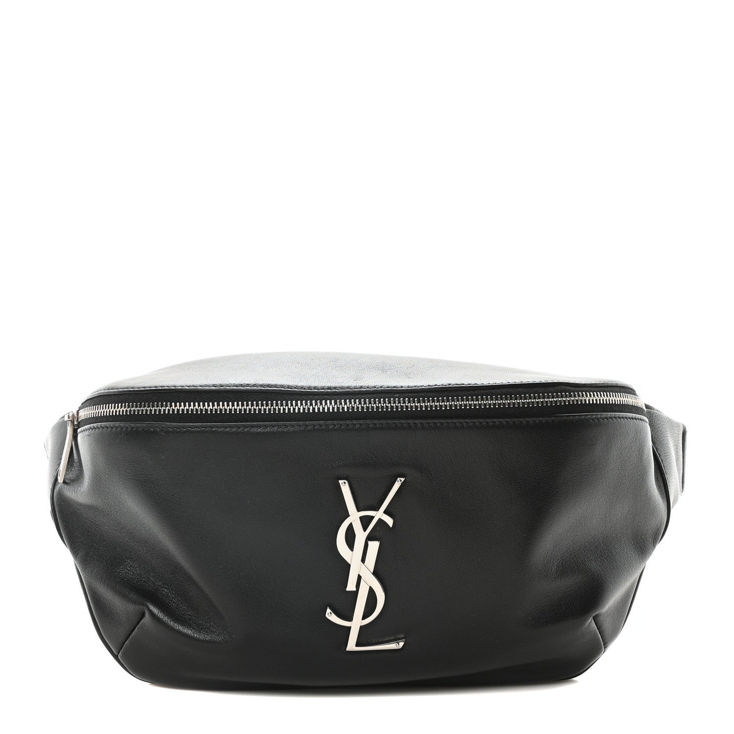 Saint Laurent Lambskin Monogram Belt Bag Black 1 of 10