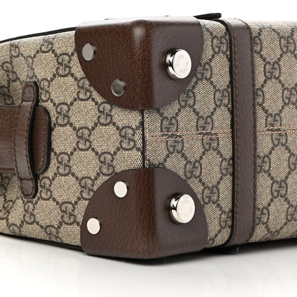 Gucci GG Supreme Monogram Textured Dollar Calfskin Small Detail Tote Beige Ebony New Acero 9 of 16
