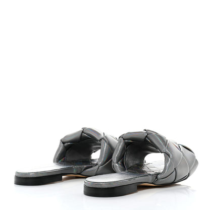 Bottega Veneta Laser Nappa Maxi Intrecciato Lido Flat Sandals 35 Oyster 4 of 7