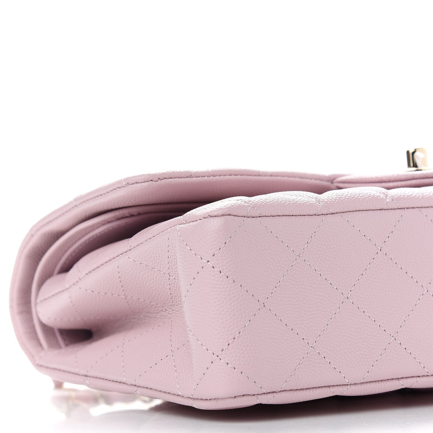 Caviar Quilted Medium Double Flap Light Pink