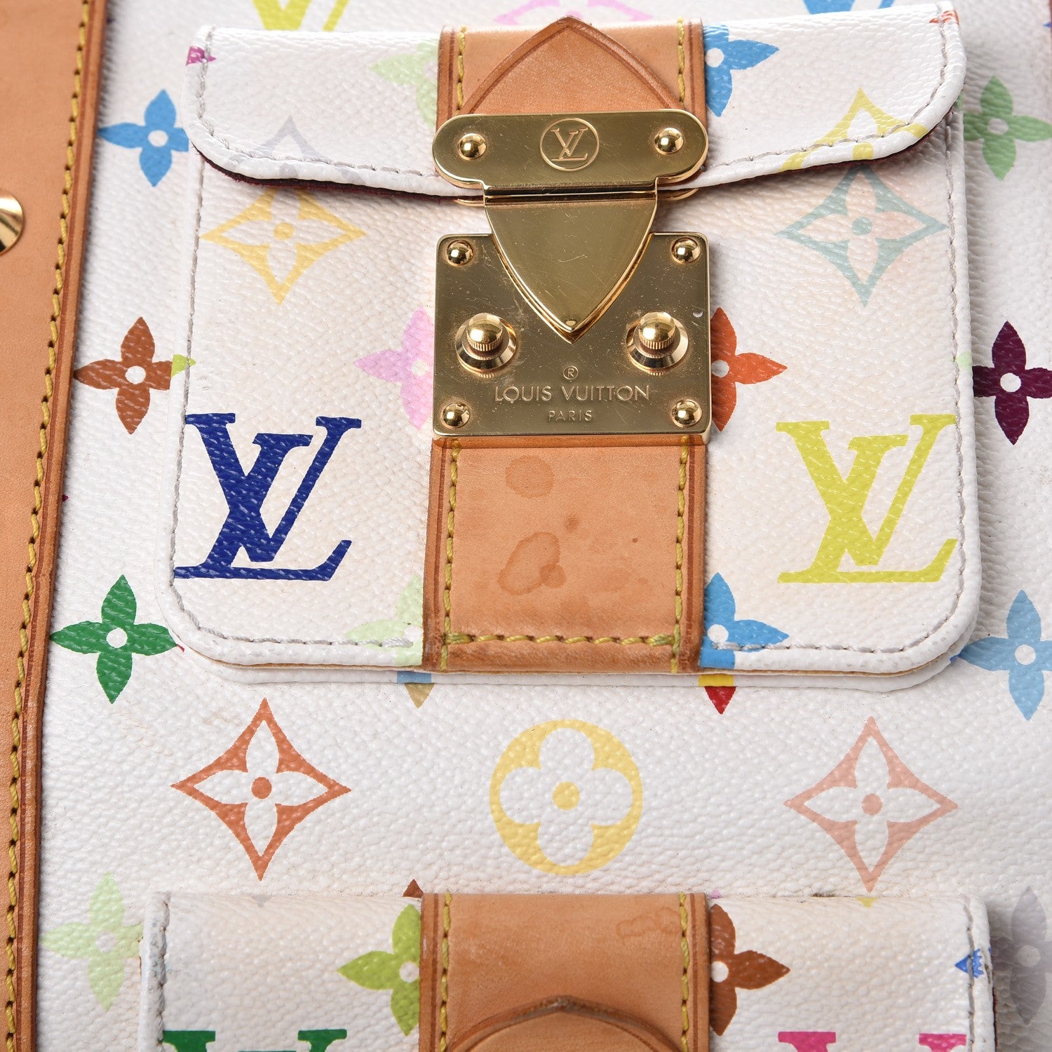Louis Vuitton Monogram Multicolor Keepall 45 White 8 of 23