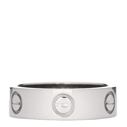 Cartier 18K White Gold 5.5mm LOVE Ring 52 6 1 of 4