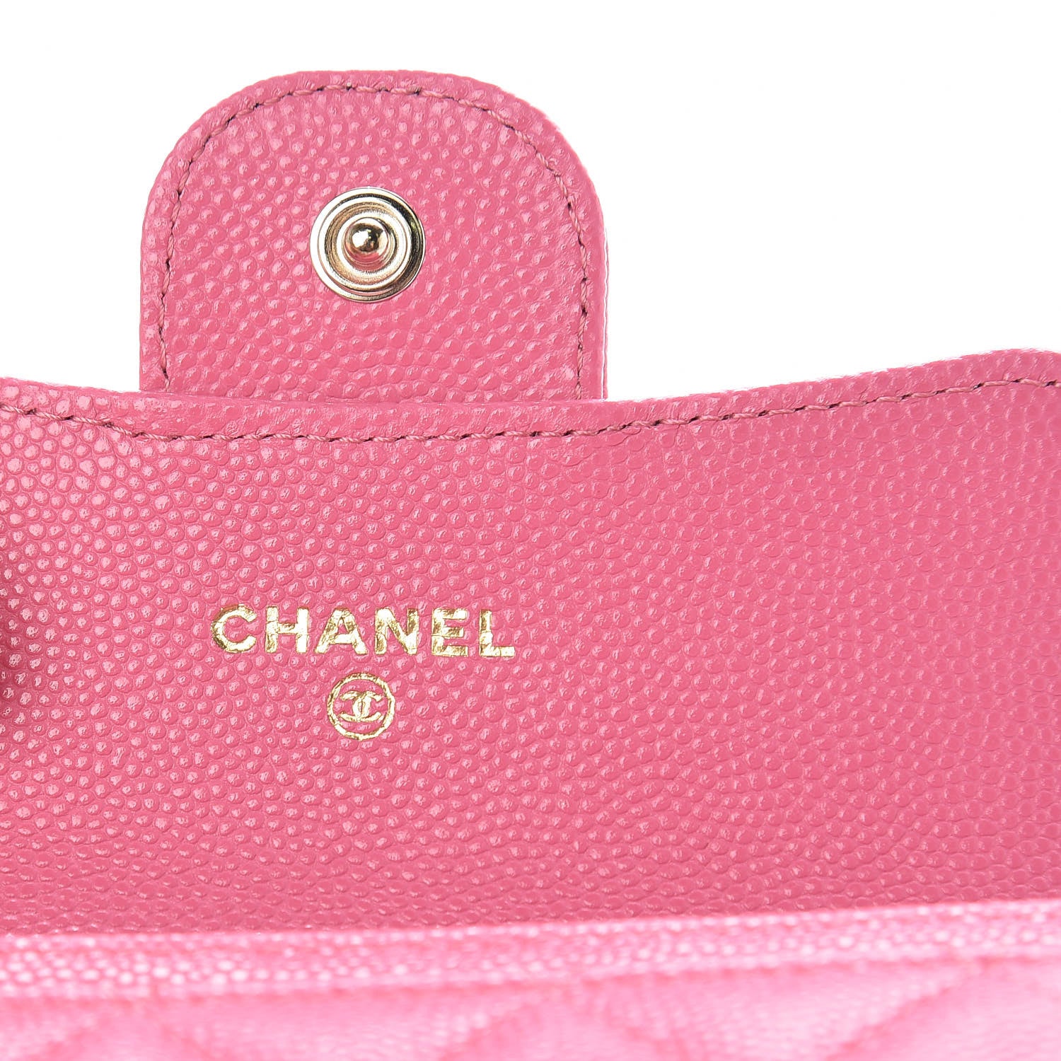Chanel Caviar Quilted Card Flap Holder Pink 6 of 9