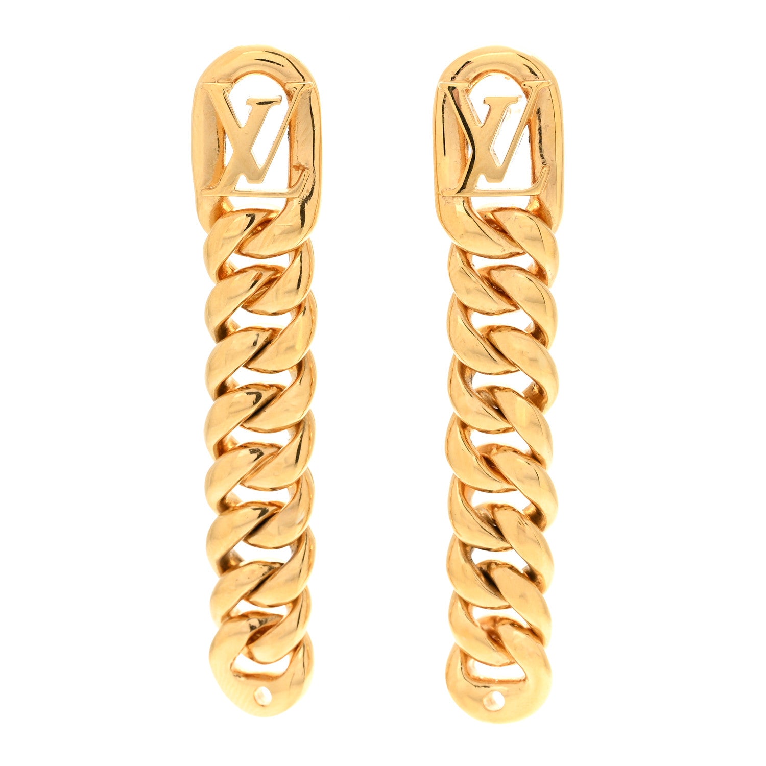 Louis Vuitton Metal LV Get Dressed Earrings Gold 1 of 8