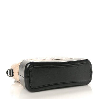 Chanel Aged Calfskin Quilted Medium Gabrielle Hobo Beige Black 4 of 10