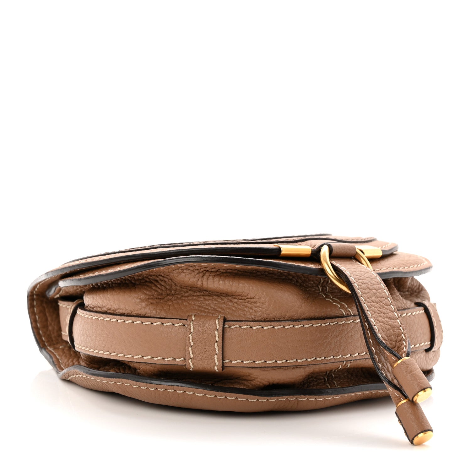 Chloe Calfskin Mini Marcie Round Crossbody Bag Nut 4 of 10