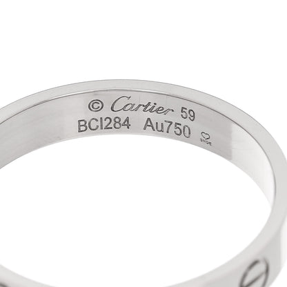 Cartier 18K White Gold 3.5mm LOVE Wedding Band Ring 59 8.75 4 of 5
