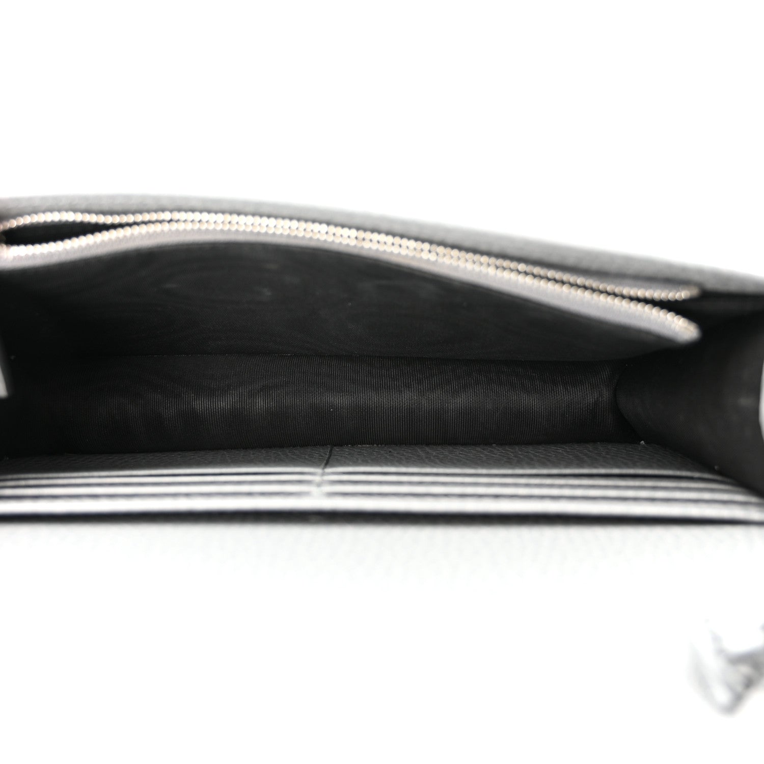 Gucci Dollar Calfskin Enamel Monochrome Mini GG Marmont Chain Wallet Deep Grey 5 of 12