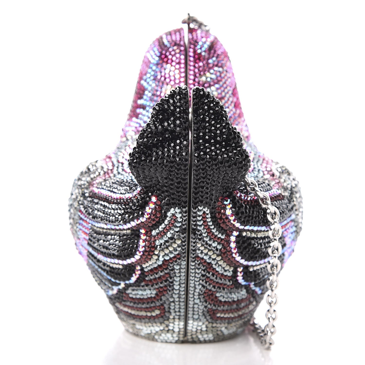 Judith Leiber Swarovski Crystal Bird Minaudiere Clutch Pink Multicolor 4 of 14