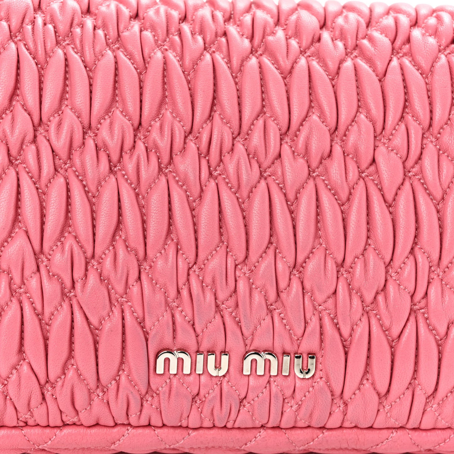 Nappa Matelasse Crystal Flap Clutch Geranio