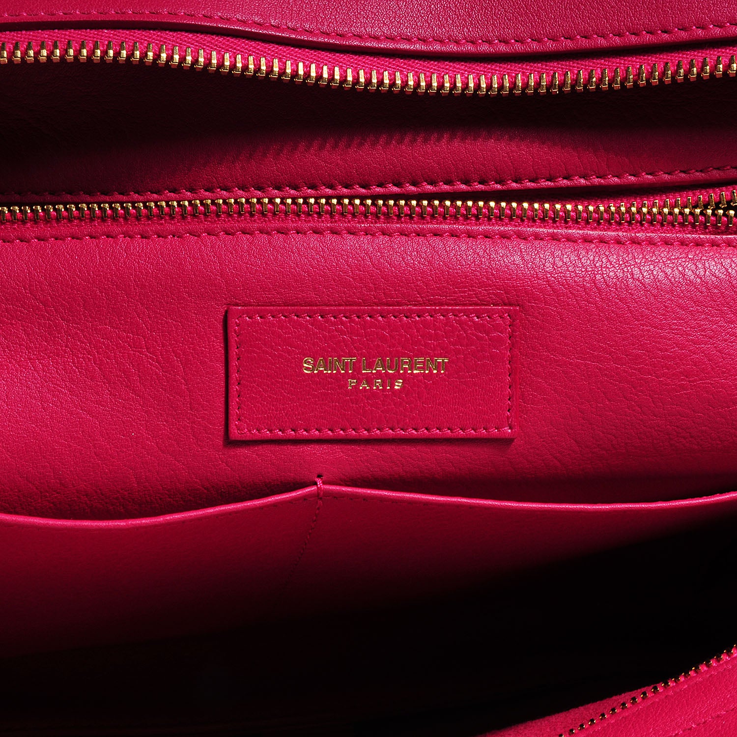 Saint Laurent Leather Medium Classic Cabas Y Bag Fuchsia 6 of 8