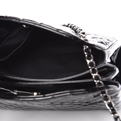 Chanel Patent Quilted Large Just Mademoiselle Bowling Bag Black 7 of 15