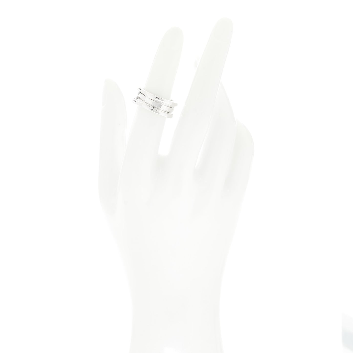 18K White Gold B.Zero1 Three-Band Ring 50 5.25