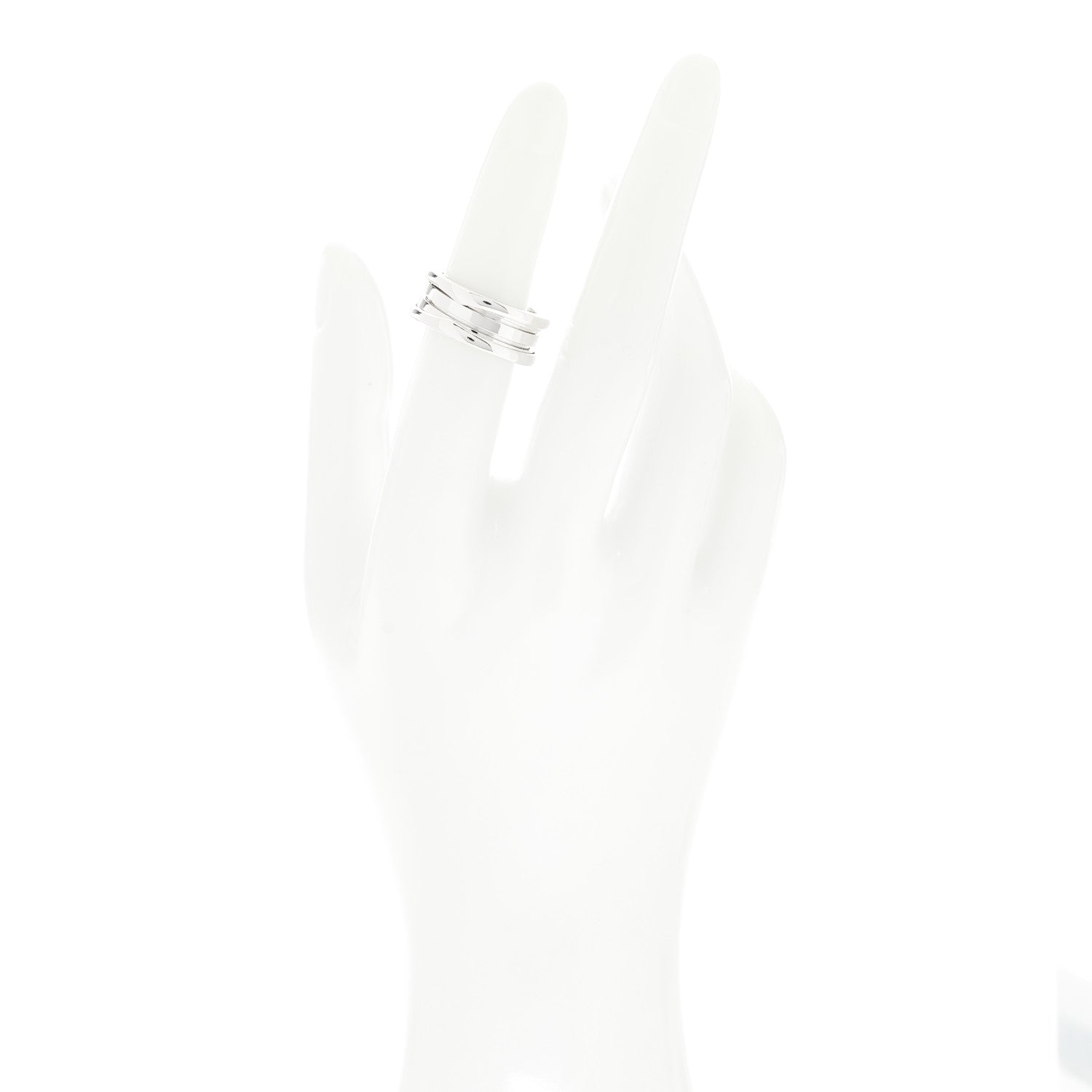 Bulgari 18K White Gold B.Zero1 Three-Band Ring 50 5.25 2 of 7