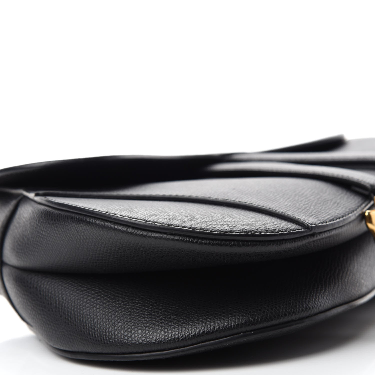 Christian Dior Grained Calfskin Saddle Bag Black 6 of 10