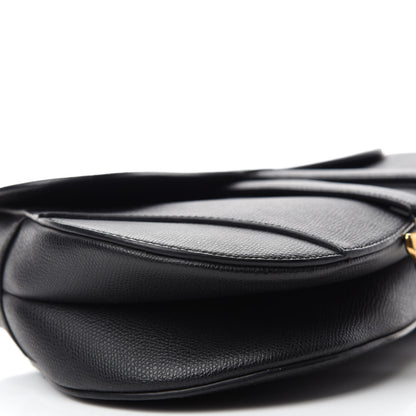 Christian Dior Grained Calfskin Saddle Bag Black 6 of 10
