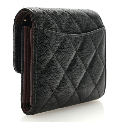 Chanel Caviar Quilted Compact Flap Wallet Black 3 of 7