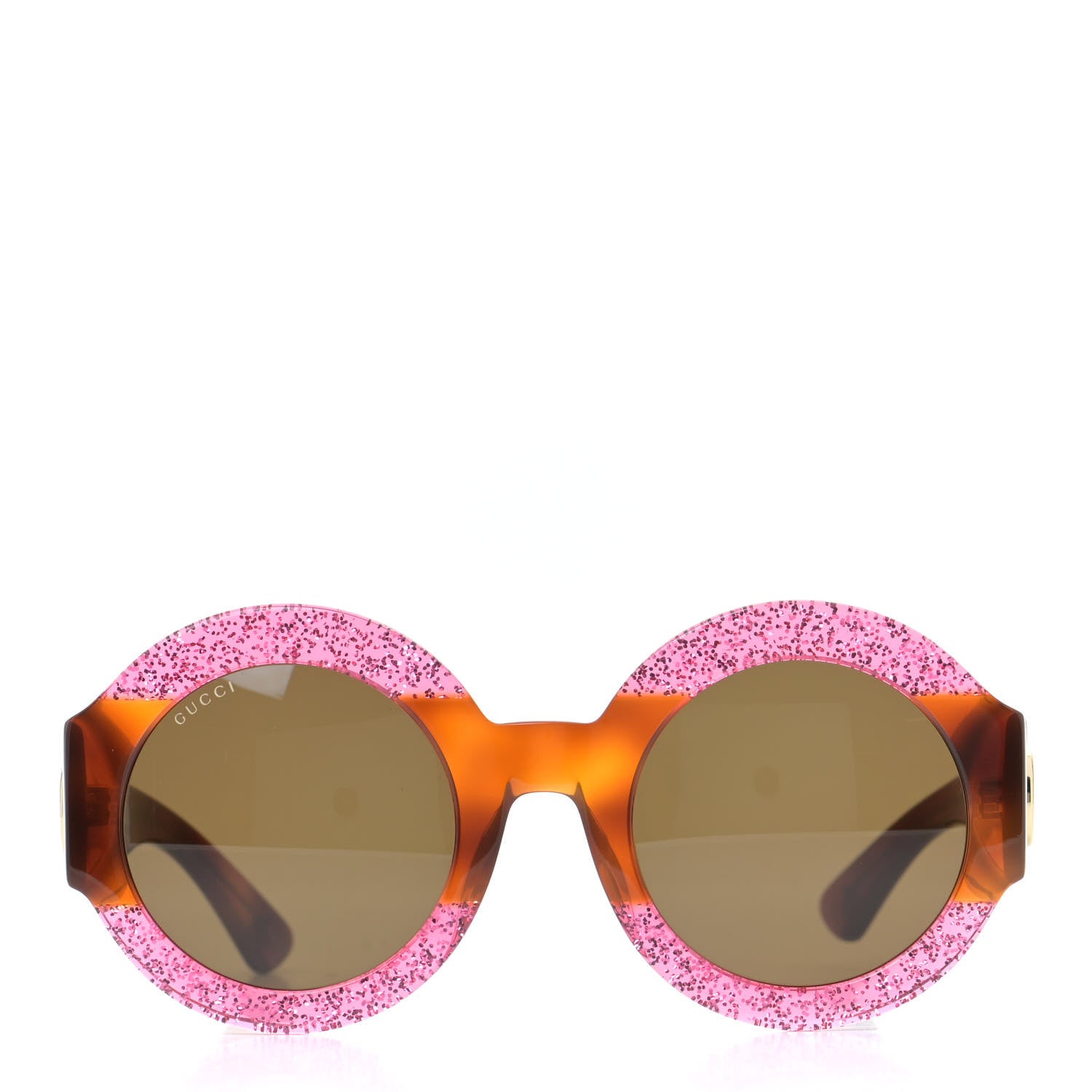 Gucci Acetate Round GG0084S Sunglasses Glitter Fuchsia 2 of 7