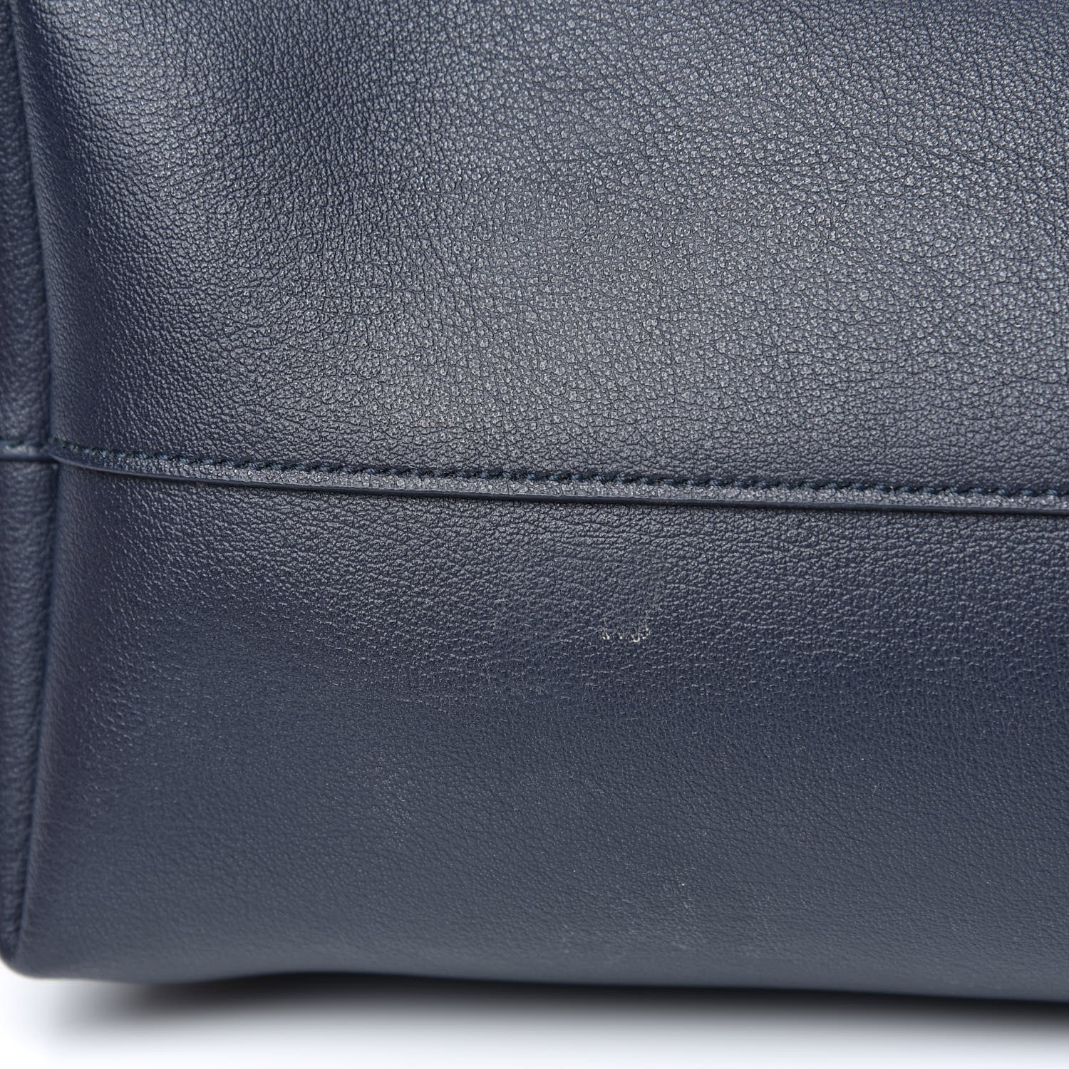 Saint Laurent Calfskin Large Shopping Tote Navy 8 of 10