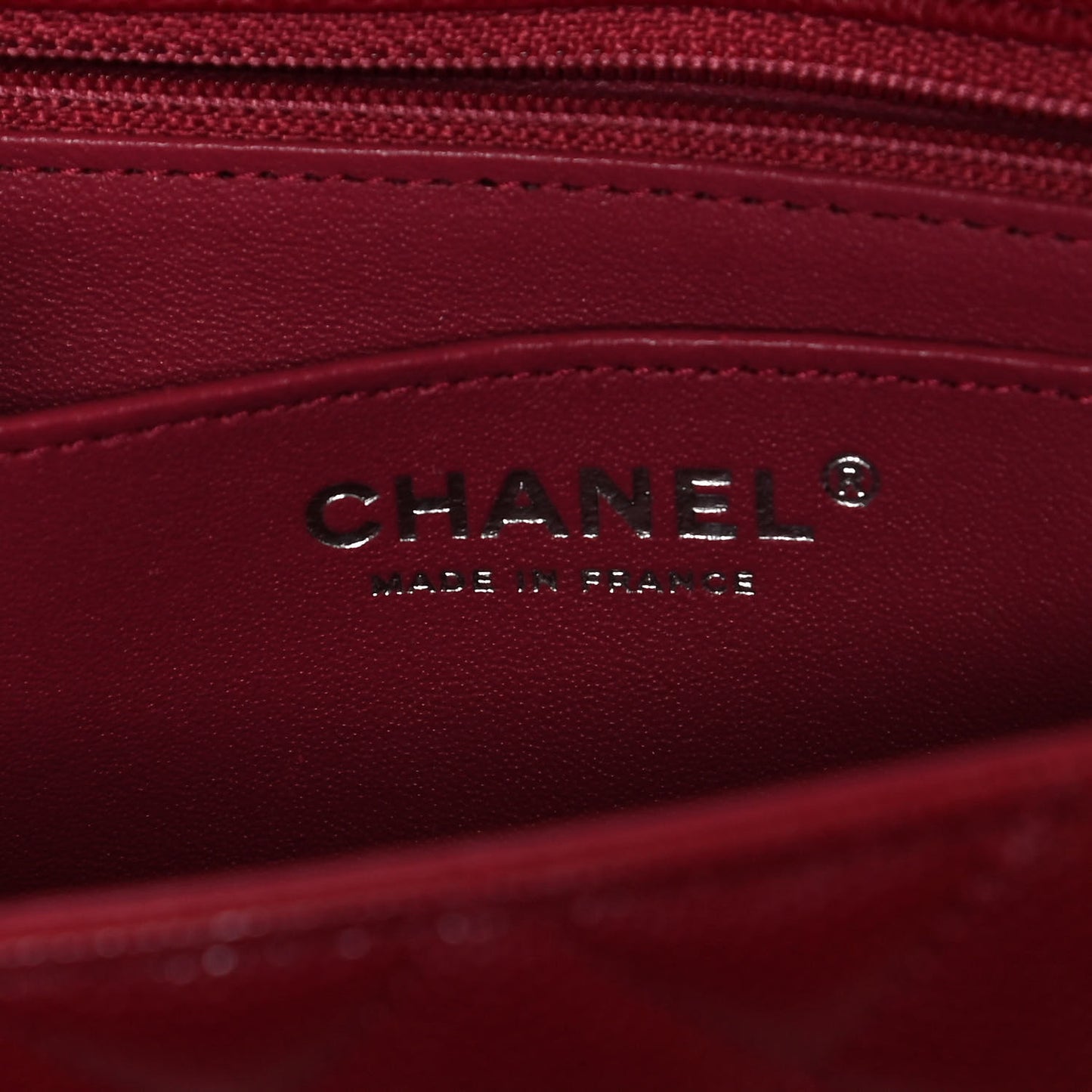 Caviar Quilted Mini Rectangular Flap Red