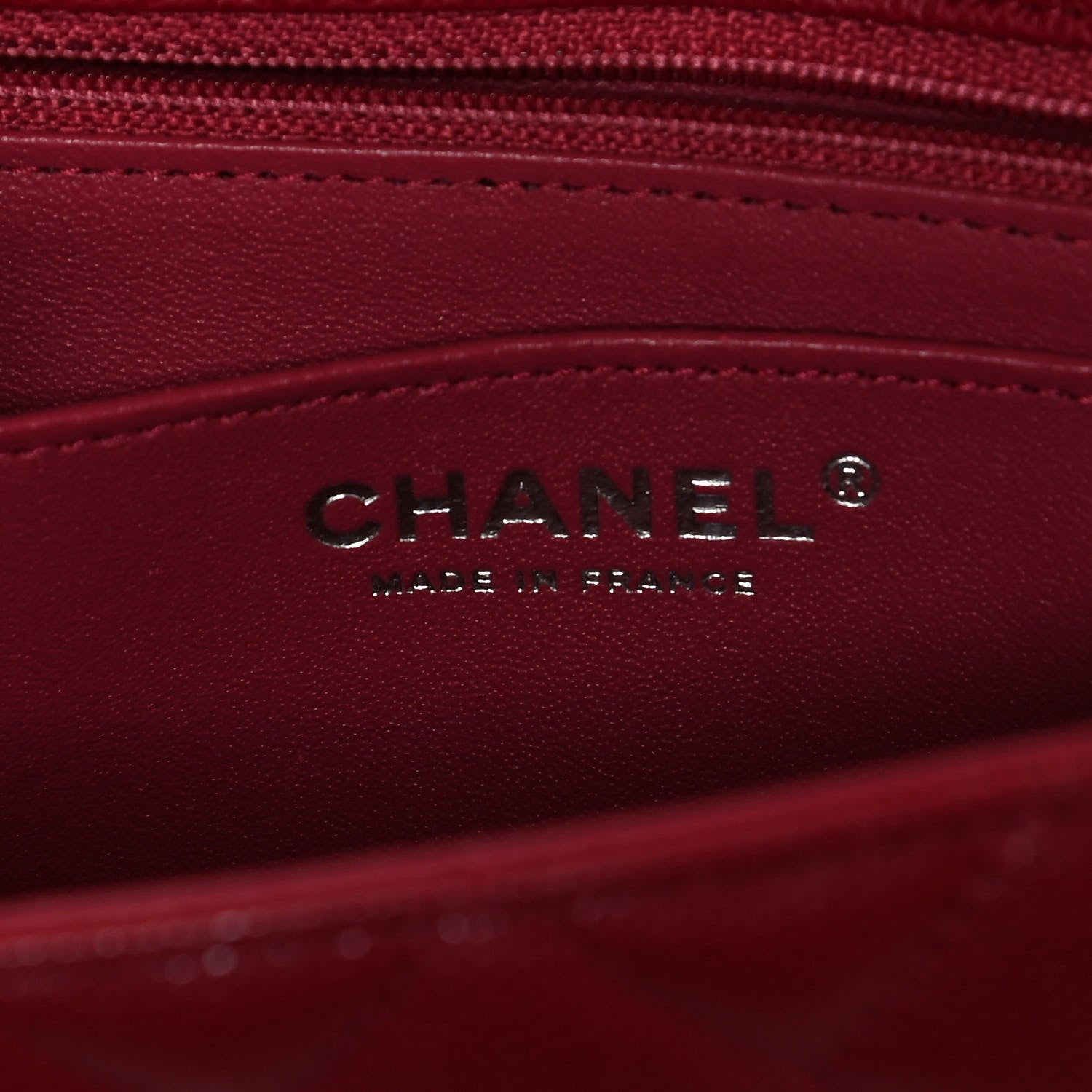 Chanel Caviar Quilted Mini Rectangular Flap Red 6 of 9