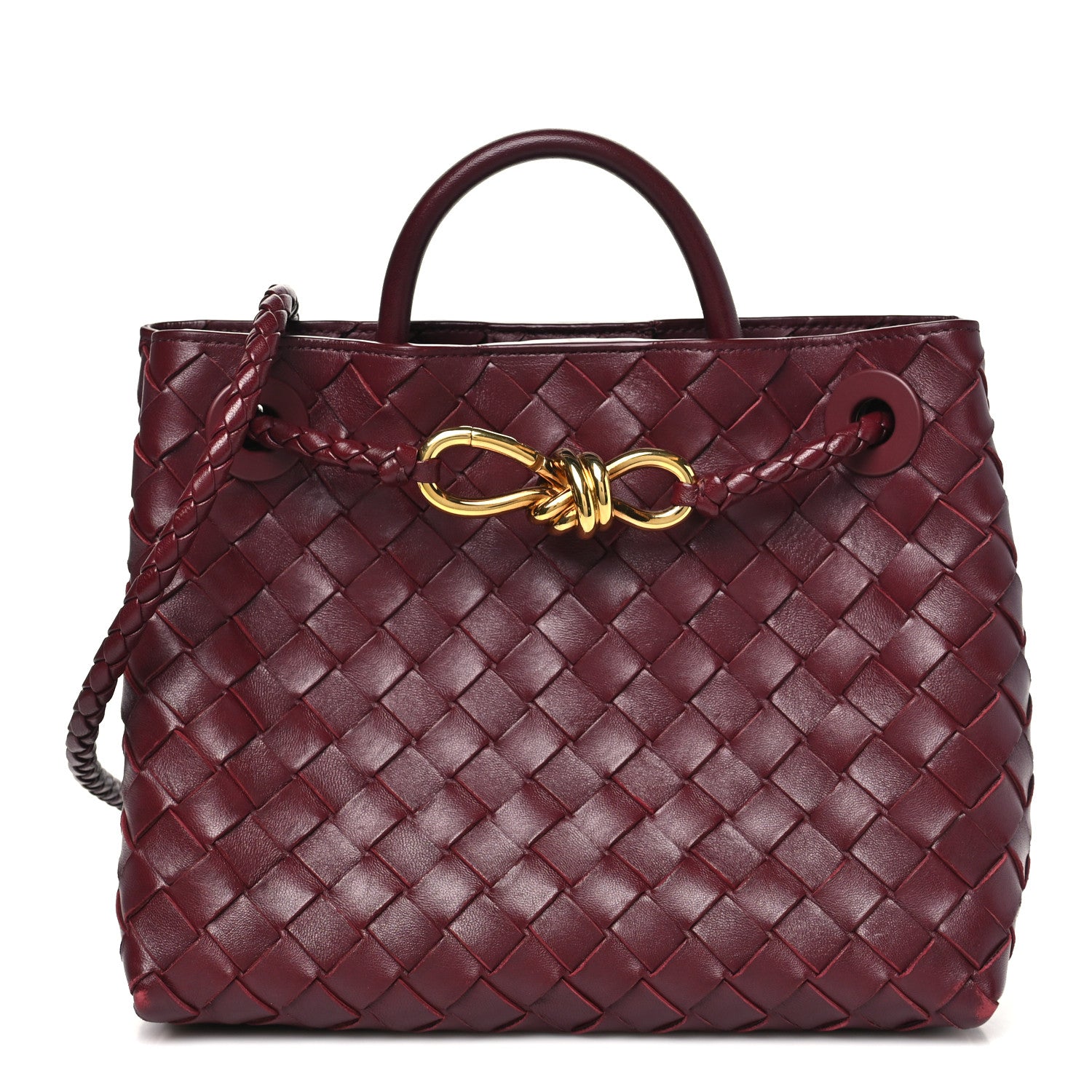 Bottega Veneta Nappa Intrecciato Small Andiamo Shoulder Bag Barolo 1 of 11