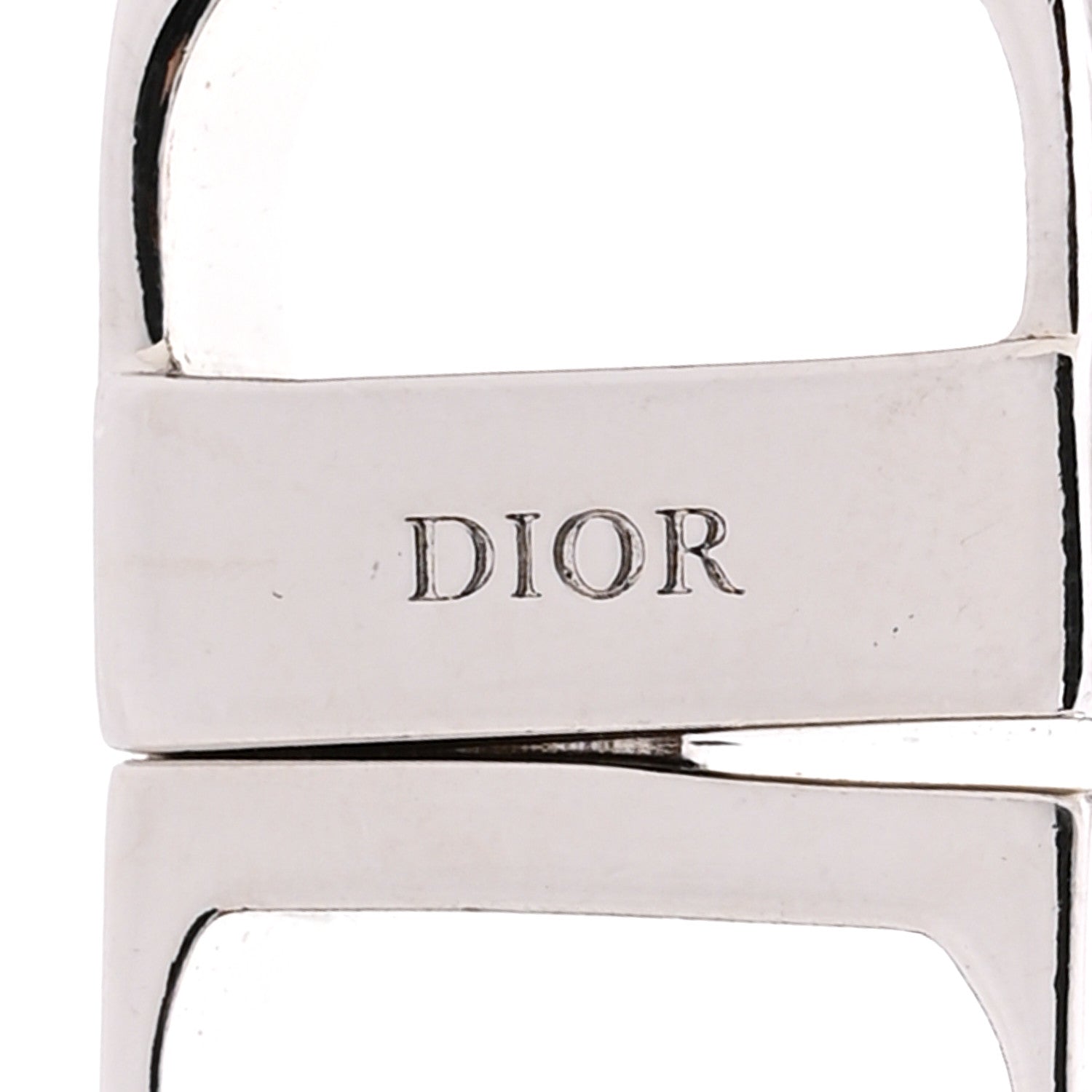 Christian Dior Metal CD Icon Chain Link Necklace Silver 1751375