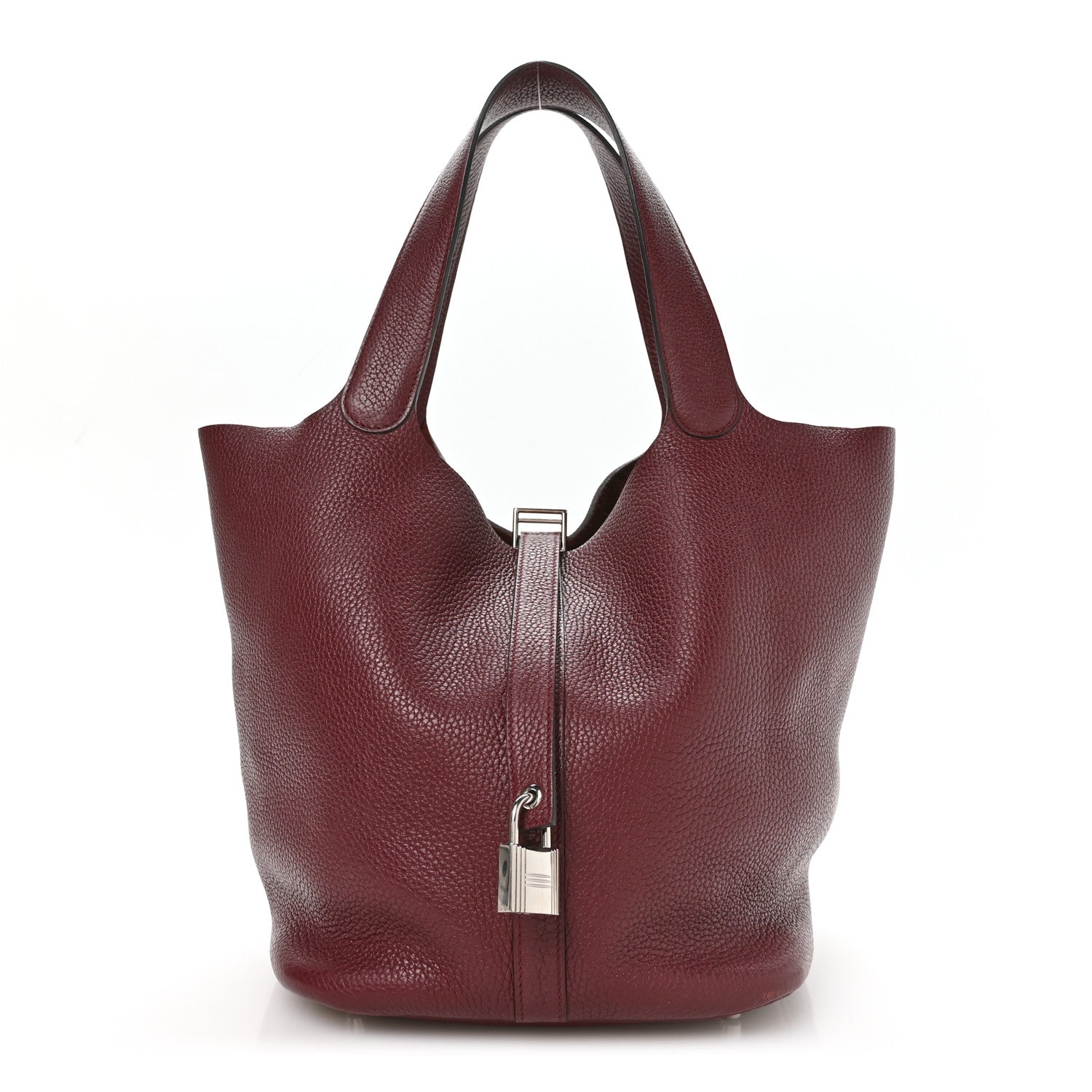 Hermes Taurillon Clemence Picotin Lock 26 GM Bordeaux 1830589