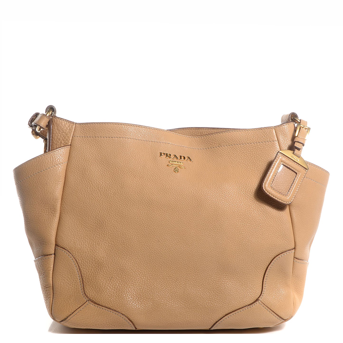 Vitello Daino Side Pocket Hobo Sabbia