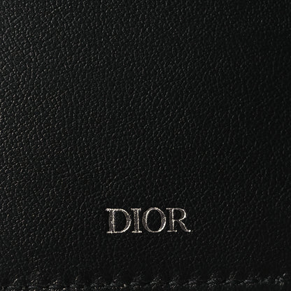 Christian Dior Calfskin Perforated Oblique Bi-Fold Do Galaxy Wallet Black 10 of 11
